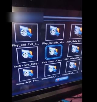 Video menu ng USB sa TV screen